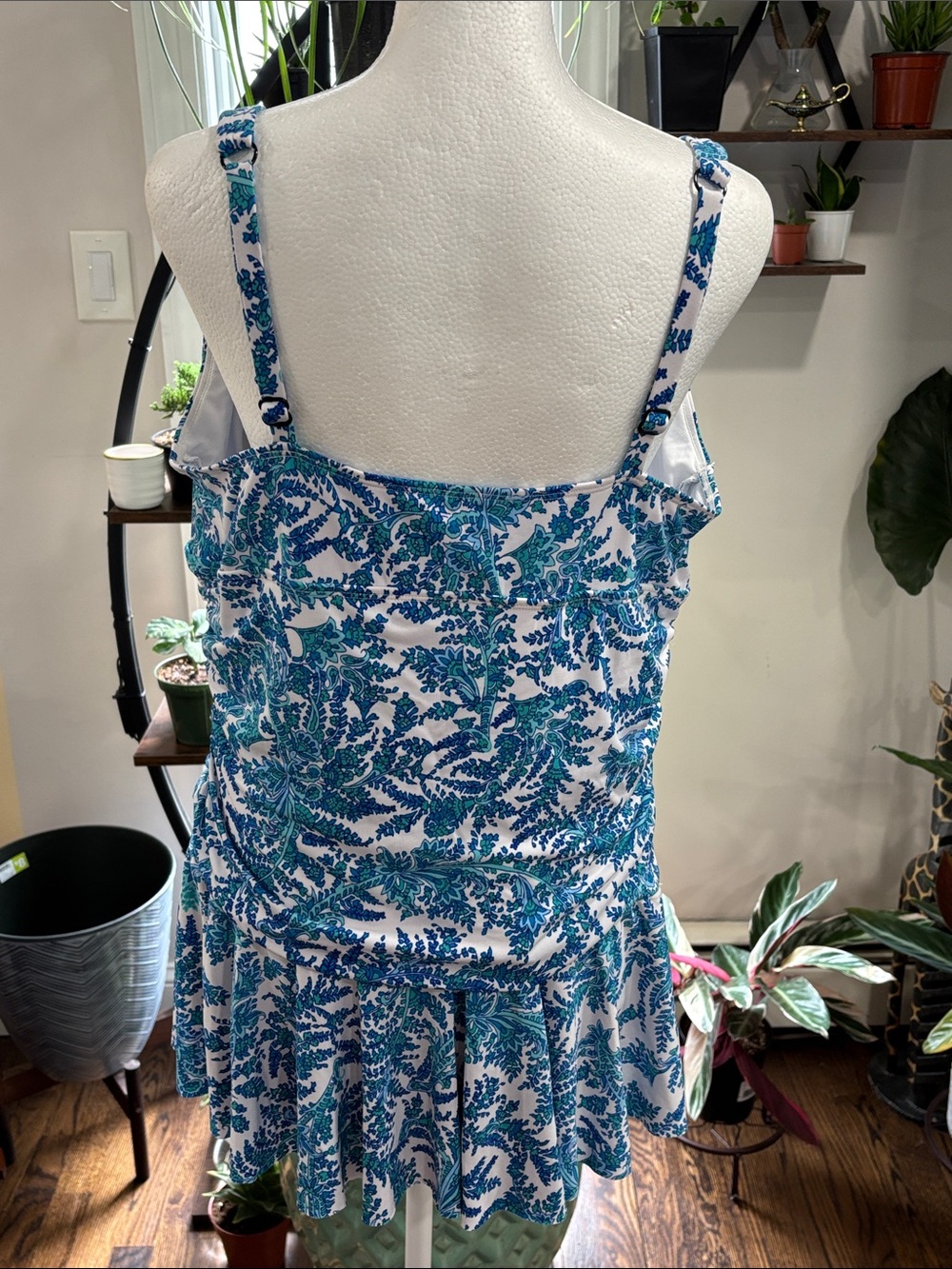 Catalina Blue & White Printed Swimdress size XL - Picture 4 of 7